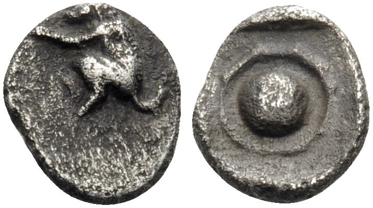 THRACO-MACEDONIAN REGION. Uncertain. 480-450 BC. Hemiobol (Silver, 6.5 mm, 0.25 ...