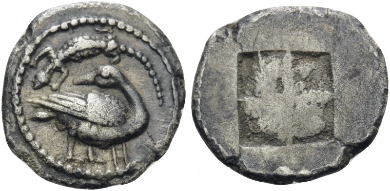 MACEDON. Eion. Circa 460-400 BC. Trihemiobol (Silver, 12 mm, 0.81 g). Goose stan...
