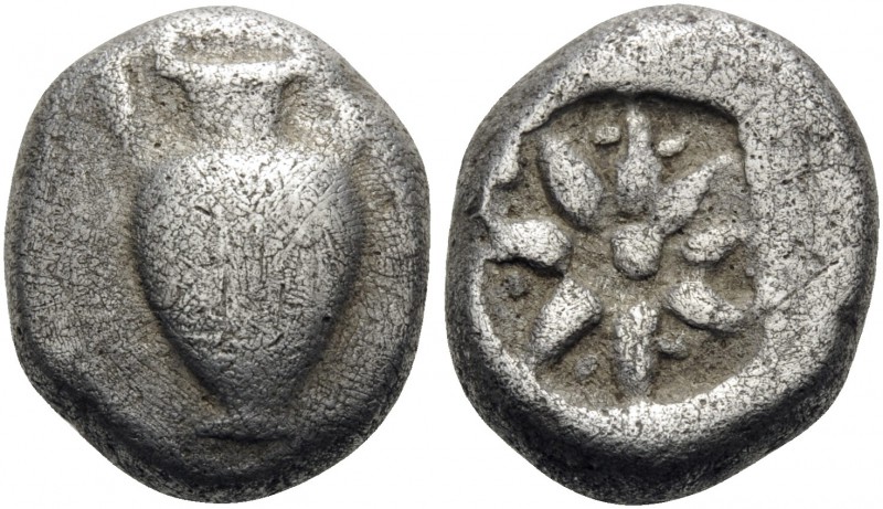 KORKYRA. Korkyra. Circa 525-510 BC. Hemidrachm (Silver, 12 mm, 2.61 g). Amphora....