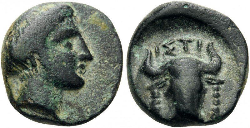 EUBOIA. Histiaia. 4th-3rd centuries BC. (Bronze, 14 mm, 2.87 g, 12 h). Head of t...