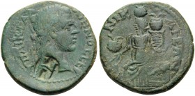 BITHYNIA. Nicaea. Gallienus, 253-268. (Bronze, 25 mm, 8.93 g, 1 h). AY Π ΛIK ΓAΛΛIHNOC CEB Radiate head of Gallienus to right; countermark of H on nec...