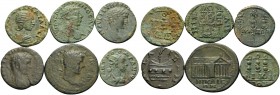 BITHYNIA. Nicaea. 3rd century AD. (Bronze, 24.27 g). A lot of six provincials from Nicaea in Bithynia representing Julia Mamaea, Gordian III, Severus ...