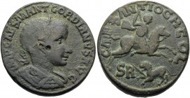 PISIDIA. Antiochia. Gordian III, 238 - 244. (Bronze, 32 mm, 26.50 g, 7 h). IMP CAES M ANT GORDIANVS AVG Laureate, draped and cuirassed bust of Gordian...
