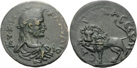 PISIDIA. Sagalassus. Claudius II Gothicus, 268-270. 10 Assaria (Bronze, 33 mm, 18.06 g, 1 h). AY•K•M•AYP• KΛAYΔIO-N Laureate, draped and cuirassed bus...