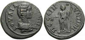 GALATIA. Pessinus. Julia Domna, Augusta, 193-217. Diassarion (Bronze, 23.5 mm, 7.26 g, 1 h). IOYΛIA ΔOMNA CЄBA Draped bust of Julia Domna to right. Re...