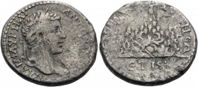 CAPPADOCIA. Caesaraea-Eusebia. Caracalla, 198-217. Tridrachm (Silver, 23 mm, 9.27 g, 11 h), year 16 (IS) = 208. AΥ KAI M AΥΡHΛIOC ANTΩNINOC Laureate h...