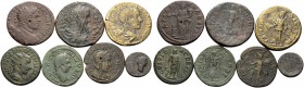 Roman Provincial. 2nd-3rd Century. (Bronze, 54.39 g). A lot of seven assorted provincial bronzes from Stobi, Deltum and other cities with Septimius Se...
