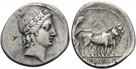 Octavian. Denarius (Silver, 19 mm, 3.85 g, 4 h), Rome?, autumn 30 - summer 29 BC. Laureate head of Apollo of Actium to right. Rev. IMP•CAESAR Octavian...