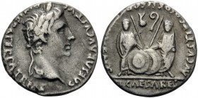 Augustus, 27 BC-AD 14. Denarius (Silver, 17.5 mm, 3.82 g, 3 h), Lugdunum (Lyon), c. 2 BC-AD 4. CAESAR AVGVSTVS DIVI F PATER PATRIAE Laureate head of A...