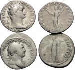 Domitian and Trajan, 81-117. (Silver, 5.66 g). Lot of two silver denarii of Domitian and Trajan. Both in good fine or better condition (2).