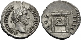 Antoninus Pius, 138-161. Denarius (Silver, 19 mm, 2.70 g, 7 h), Rome, 145-161. ANTONINVS AVG PIVS P P Laureate head of Antoninus Pius to right. Rev. C...