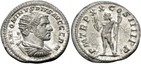 Caracalla, 198-217. Antoninianus (Silver, 23 mm, 2.89 g, 12 h), Rome, 217. ANTONINVS PIVS AVG GERM Radiate, draped and cuirassed bust of Caracalla to ...
