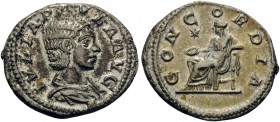 Julia Paula, Augusta, 219-220. Denarius (Silver, 19.5 mm, 3.10 g, 10 h), struck under Elagabalus, Rome, 219-220. IVLIA PAVLA AVG Draped bust of Julia ...