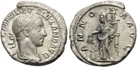Severus Alexander, 222-235. Denarius (Silver, 20 mm, 2.43 g, 12 h), Rome, 226. IMP C M AVR SEV ALEXAN AVG Laureate and draped bust of Severus Alexande...