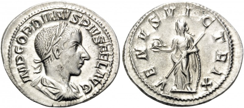 Gordian III, AD 238-244. Denarius (Silver, 21 mm, 3.56 g, 6 h), Rome, 240. IMP G...