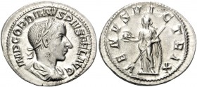 Gordian III, AD 238-244. Denarius (Silver, 21 mm, 3.56 g, 6 h), Rome, 240. IMP GORDIANVS PIVS FEL AVG Laureate, draped and cuirassed bust of Gordian I...