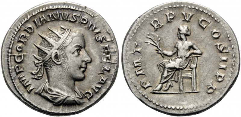 Gordian III, 238-244. Antoninianus (Silver, 22 mm, 4.61 g, 12 h), Rome, 242. IMP...