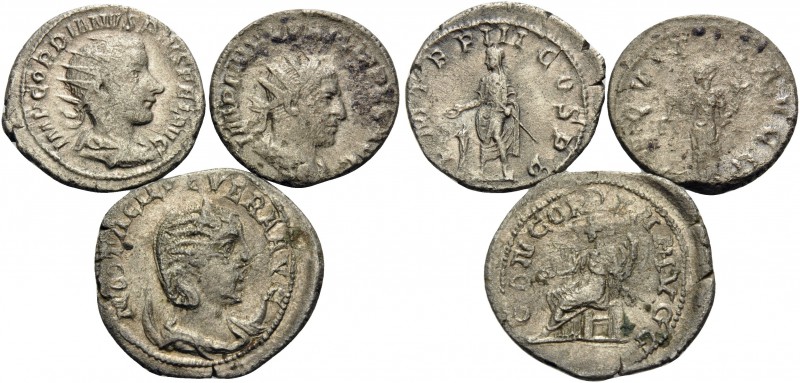 Gordian III, Philip I and Otacilia Severa, 238-249. (Silver, 11.56 g). Lot of th...