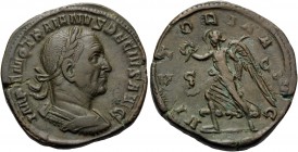 Trajan Decius, 249-251. Sestertius (Orichalcum, 31 mm, 19.20 g, 11 h), Rome, 249-250. IMP C M Q TRAIANVS DECIVS AVG Laureate and cuirassed bust of Tra...