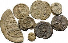 BYZANTINE. Lot of Eight Seals. (Lead, 51.51 g). A lot of eight lead seals including some particularly attractive examples. Good fine to very fine or b...