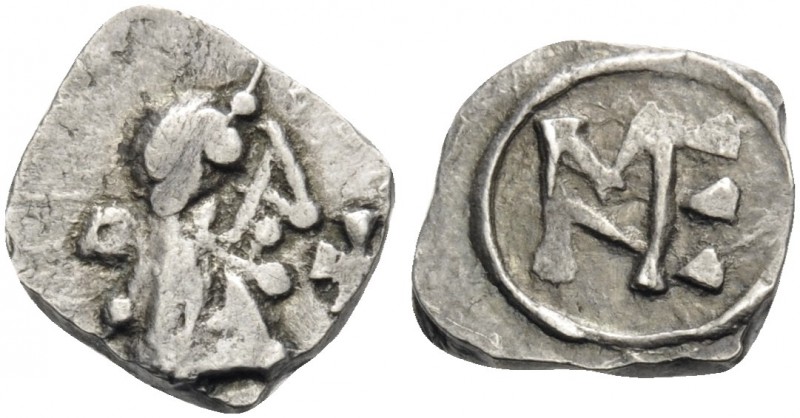 MEROVINGIANS. Marseille. Circa 700-710. Denier (Silver, 10.5 mm, 1.05 g, 4 h), P...