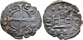 CRUSADERS. Principality of Achaea. Guillaume II Villehardouin, 1246-1278. Denier (Bronze, 19 mm, 0.91 g, 10 h), Corinth. G•P•ACCAIЄ• around long cross...
