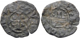 CRUSADERS. Duchy of Athens. Guy II de la Roche, 1287-1308. (Copper, 14 mm, 0.43 g, 4 h), Obole, struck under the regency of Helena Angelina Komnene, w...