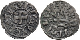 CRUSADERS. Despots of Epirus. Giovanni II Orsini, 1323-1335. (Billon, 19 mm, 0.64 g, 1 h), Denier Tournois, Arta. + IORS] DЄSPOTVS around cross pattée...