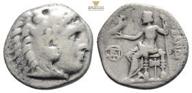 KINGS OF MACEDON. Alexander III 'the Great' (336-323 BC).Drahmı…AR…
Obv.Head of Heracles Right…..
Rev. ΒΑΣΙΛΕΩΣ ΑΛΕΞΑΝΔΡΟΥ, Zeus sitting on the left, ...
