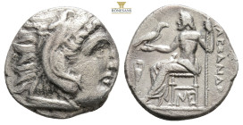 KINGS OF MACEDON. Alexander III ‘the Great’, 336-323 BC.Drachm (Silver, 17,5 mm, 4.1 g, ), Lampsakos, struck under Antigonos I Monophthalmos, circa 31...