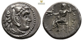 KINGS OF MACEDON. Philip III Arrhidaios (336-323 BC). Drachm. Side. 4,1 g. 17,4 mm.
Obv: Head of Herakles right, wearing lion skin.
Rev: ΦΙΛΙΠΠΟΥ. Z...