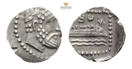 PHOENICIA. Arados. Circa 380-351/0 BC.Obol (Silver, 10,4 mm, 0.65 g, 2 h). Laureate and bearded head of Ba'al-Arwad to right. Rev. Galley sailing to r...