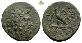 PAPHLAGONIA. Sinope. Circa 85-65 BC.AE (Orichalcum, 22.1 mm, 7.1 g, ). Laureate head of Zeus to right. Rev. ΣINOΠHΣ Eagle standing left on thunderbolt...