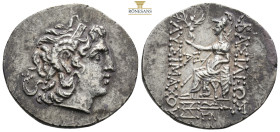 THRACIAN KINGDOM. Lysimachus (Restoration Issues). Ca. 75-70 BC. AR tetradrachm (15,95 g. 34,4 mm.). VF. Byzantium. Diademed head of the deified Alexa...