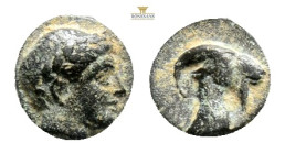 Greek, Aeolis. Aigai circa 300-200 BC. Bronze Æ, 0,6 g. 3,6 mm.