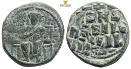 Anonymous (attributed to Constantine IX). Ca. 1042-1055. AE follis (27.9 mm, 9,5 g,). Class D anonymous. Constantinople mint, struck C. 1042-55. nimba...