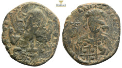 Constantine X Ducas (1059-1067 AD) Constantinople
AE Follis or AE Nummi (27,4 mm, 7.5g)
Obv: bust of Christ facing
Rev: crowned facing bust of Constan...