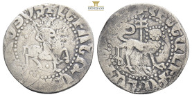 Medieval, Armenia, Levon II (1270-1289 AD) AR Tram. (21,4 mm, 2,5 g)
Obv: Levon on horseback; holds patriarchal cross, + in field, abbreviated name.
R...