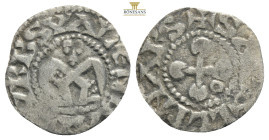 Franve, Valence, Anonymous Bishops (1157-1276 AD)
AR Denier (17 mm, 0.7 g)
Obv: Cross with globular ends, annulet in one angle.
Rev: Double-headed eag...