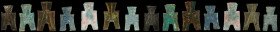CHINA. Zhou Dynasty. Warring States Period. Septet of Square Foot Spade Money (7 Pieces), ND (ca. 350-250 B.C.). Grade Range: GOOD to VERY FINE.
A de...