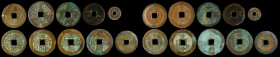 CHINA. Ming to Qing Dynasties. Group of Cash (10 Pieces), ND (ca. 1368-1657). Average Grade: CHOICE VERY FINE.
A mix of mostly 10 Cash, this lot incl...