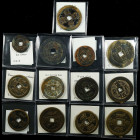 CHINA. Qing Dynasty. Mixed Provinces. Group of Cash (13 Pieces), ND (1851-61). Emperor Wen Zong (Xian Feng). Average Grade: NEARLY VERY FINE.
Present...
