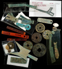 CHINA. Mixed Dynasties. Group of Primitive Monies and Charms (28 Pieces), ND (ca. 4th Century B.C. to 19th Century A.D.). Average Grade: VERY FINE.
I...
