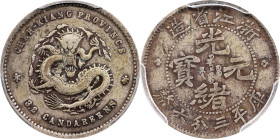 (t) CHINA. Chekiang. 3.6 Candareens (5 Cents), ND (1898-99). Hangchow Mint. Kuang-hsu (Guangxu). PCGS Genuine--Cleaned, VF Details.
L&M-286; K-123; K...