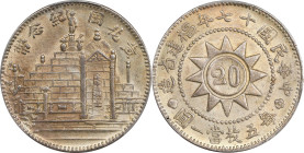 CHINA. Fukien. 20 Cents, Year 17 (1928). Fukien Mint. PCGS MS-62.
L&M-850; K-713; KM-Y-389.2; WS-1061. Canton Martyr's Memorial type.

Estimate: $6...
