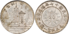 CHINA. Fukien. 20 Cents, Year 17 (1928). Fukien Mint. PCGS Genuine--Cleaned, Unc Details.
L&M-850A; K-713; KM-Y-389.1; WS-1061. Variety with two rows...