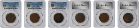 (t) CHINA. Fukien. Trio of 10 Cash (3 Pieces), ND (1901-05). Kuang-hsu (Guangxu). All PCGS Certified.
1-3) CL-FK.19; KM-Y-97; CCC-30. Variety with la...