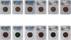 (t) CHINA. Hupeh. Sextet of 10 Cash (6 Pieces), 1902-06. Kuang-hsu (Guangxu). All PCGS Certified.
Group of 10 Cash, mostly different varieties and da...