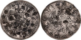 (t) CHINA. Kiangnan. 7 Mace 2 Candareens (Dollar), CD (1899). Nanking Mint. Kuang-hsu (Guangxu). NGC Genuine--Chopmarked.
L&M-222; K-74; KM-Y-145a.2;...