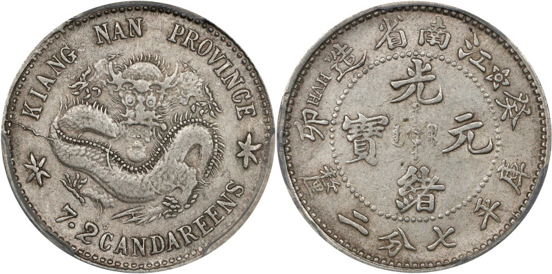 (t) CHINA. Kiangnan. 7.2 Candareens (10 Cents), CD (1903). Nanking Mint. Kuang-h...